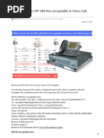 How To Fix Error SIP 488 Not Acceptable in Cisco Call Manager