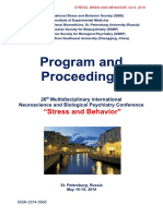 Program and Proceedings - 26th International "STRESS AND BEHAVIOR" Neuroscience and Biopsychiatry Conference, St-Petersburg, Russia, May 16-19, 2019