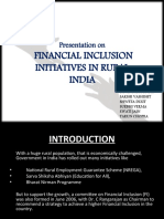 Financial Inclusion Initiatives in Rural India: Presentation On