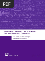 Toward Peace, Harmony, and Well-Being: Policing in Indigenous Communities