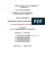 MODELO DE INFORME DE CAMPO - TOPOGRAFIA Usat 2019-1