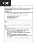 Unit Plan - Social Prairie Community