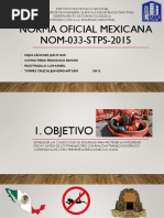 Norma Oficial Mexicana Nom 033 Stps 2015