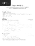 Resume - Melissa Blackburn