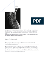 Definition/Description: Types of Syringomyelia