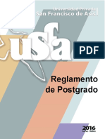 USFA Reglamento de Postgrado