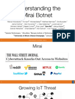 Understanding The Mirai Botnet: University of Illinois Urbana-Champaign