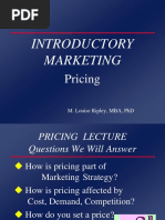 Introductory Marketing: Pricing