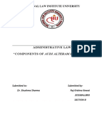 Administrative Law "Components of Audi Alteram Partem": National Law Institute University