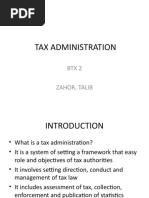 Tax Administration: BTX 2 Zahor, Talib