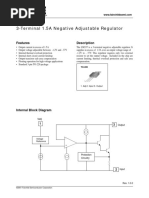 3-Terminal 1.5A Negative Adjustable Regulator: Features Description