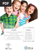 Clases Escuela Dominical Enero Febrero