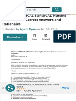 100 Item MEDICAL SURGICAL Nursing Examination Correct Answers and Rationales