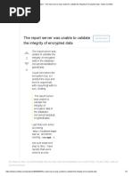 Encryption - The Report Server Was Unable To Validate The Integrity of Encrypted Data - Stack Overflow