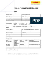 Vendor Evaluation Format