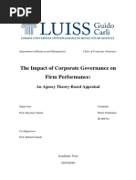 The Impact of Corporate Governance On Firm Performance:: An Agency Theory-Based Appraisal