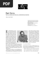 Raúl Dorra: Teoría y Análisis Del Discurso: Problemáticas Recientes