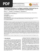 Biological Activities of Collagen Peptides Obtained by En-Zymic Hydrolysis From Far-Eastern Holothurians