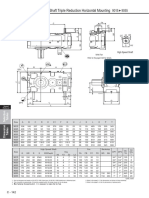 Dimensions: Parallel Shaft Triple Reduction Horizontal Mounting