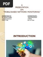 A Presentation ON "Mobile Based Network Monitoring"