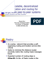 Pastry: Scalable, Decentralized Object Location and Routing For Large-Scale Peer-To-Peer Systems