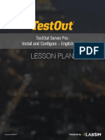 Lesson Plan: Testout Server Pro: Install and Configure - English 3.1.X