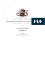 Contemporary Issues Driving The Initiation and Conclusion of Mega Regional Trade Agreements by Edwin Onyango Opondo