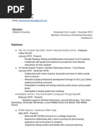 Alessandra Aprea Teaching Resume - Updated 1