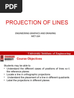 Projection of Lines: University Institute of Engineering