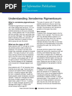 Patient Information Publications: Understanding Xeroderma Pigmentosum