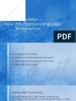 Psycholinguistics - Language Processing