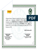 Certificado de Combate Incêndio