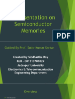 A Presentation On Semiconductor Memories PDF