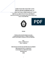 Turnaround Pada Perusahaan Yang: Analisis Faktor-Faktor Yang Mempengaruhi Keberhasilan Mengalami Financial Distress