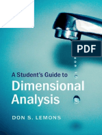 A Student's Guide To Dimensional Analysis PDF