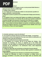 Derecho Procesal Laboral Terminos Procesales