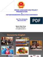 20 NNH National Foreign Languages 2020 Project Presentation at Vietnam Engineering Education Conference Web