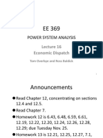 Power System Analysis: Economic Dispatch