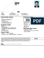 03 Sep 1997 Male OBC: Communication Address GATE Exam Details