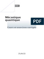 Mecanique Quantique Cours Et Exercices Corrig TEXIER LIBRE PDF