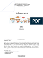 Planificacion Sembrando Valores PDF