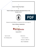 Study On Employee Job Satisfaction With Special Reference To Non-Executive of CCL