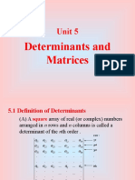 Determinants and Matrices: Unit 5