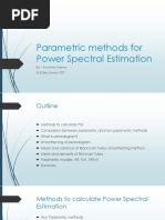 Parametric Methods For Power Spectral Estimation