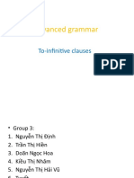 Advanced Grammar: To-Infinitive Clauses