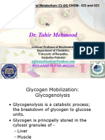 Dr. Tahir Mehmood: Bioenergetics and Metabolism (Cr.04) CHEM - 423 and 623