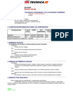 MSDS Cemento Vulcanizado