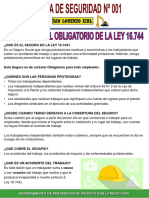 Charla de Seguridad #001 Seguro Social Obligatorio de La Ley 16.744