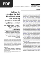 Calcium For Extending The Shelf Life of Fresh Whole and Minimally Processed Fruits and Vegetables: A Review