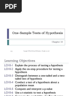 One Sample Test of Hypotensis